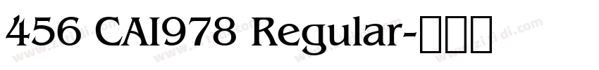 456 CAI978 Regular字体转换